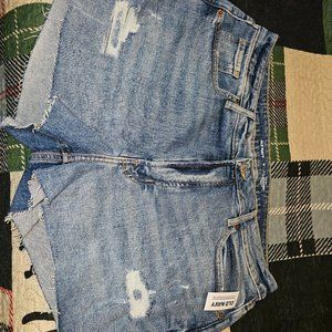 High-Waisted O.G. Straight Ripped Jean Shorts